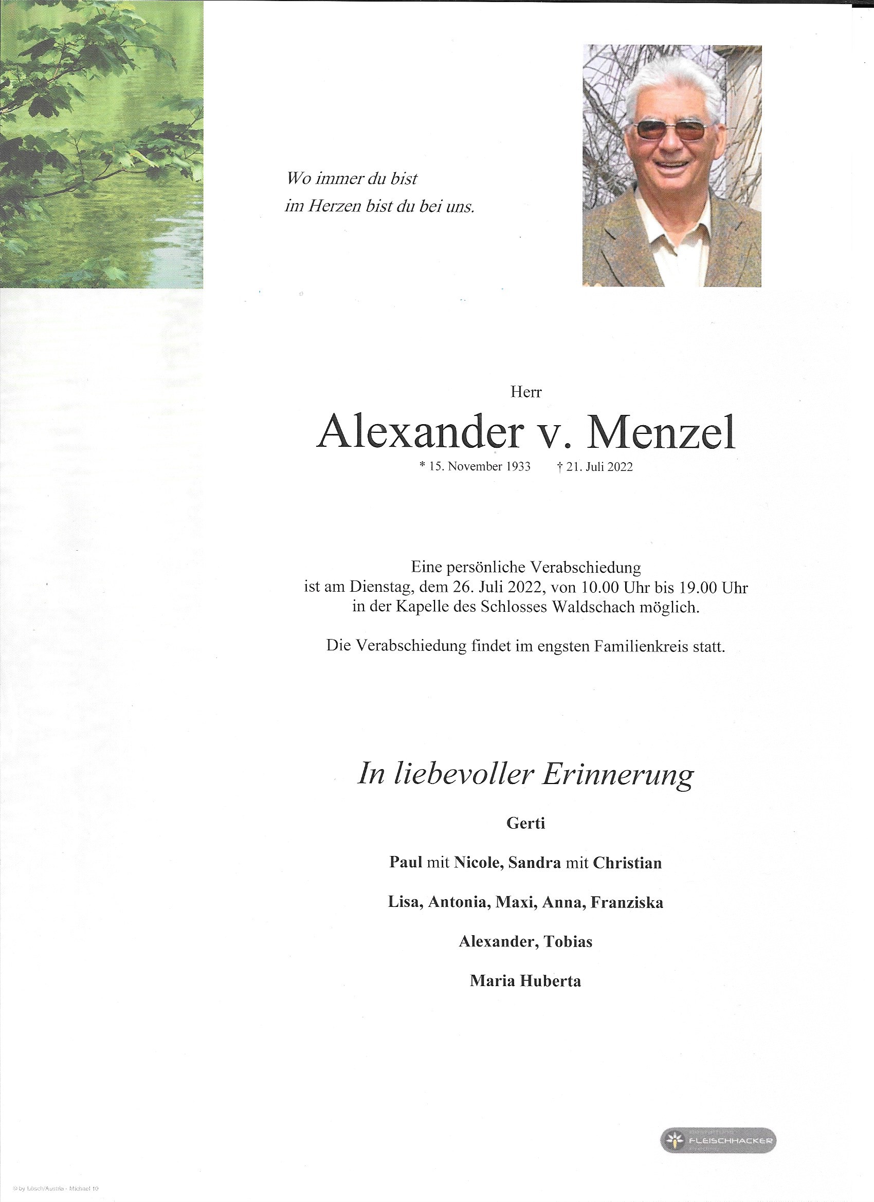 Alexander v. Menzel Parte